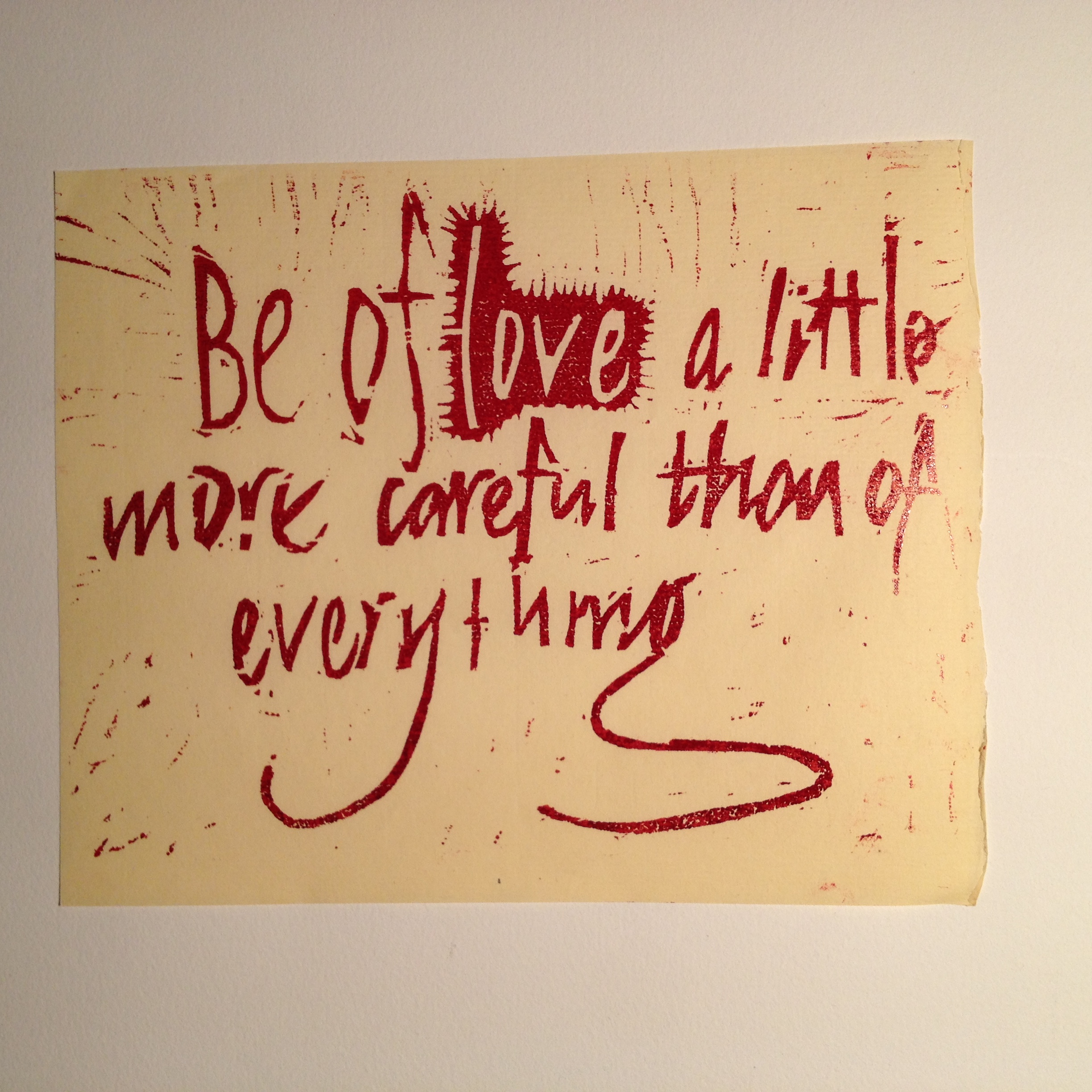 Woodblock printed letterpress