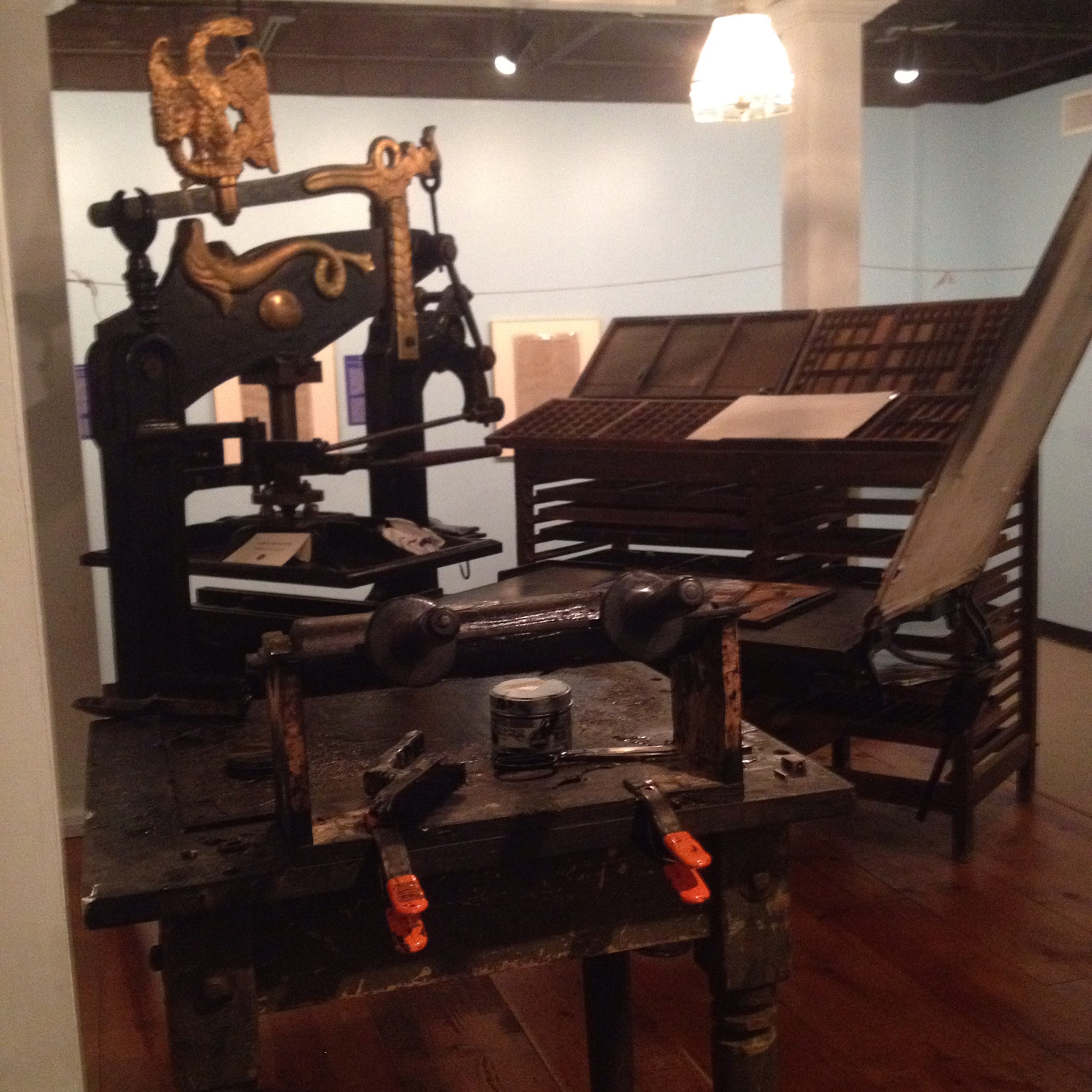 A Columbian Press at the Houston Printing History Museum