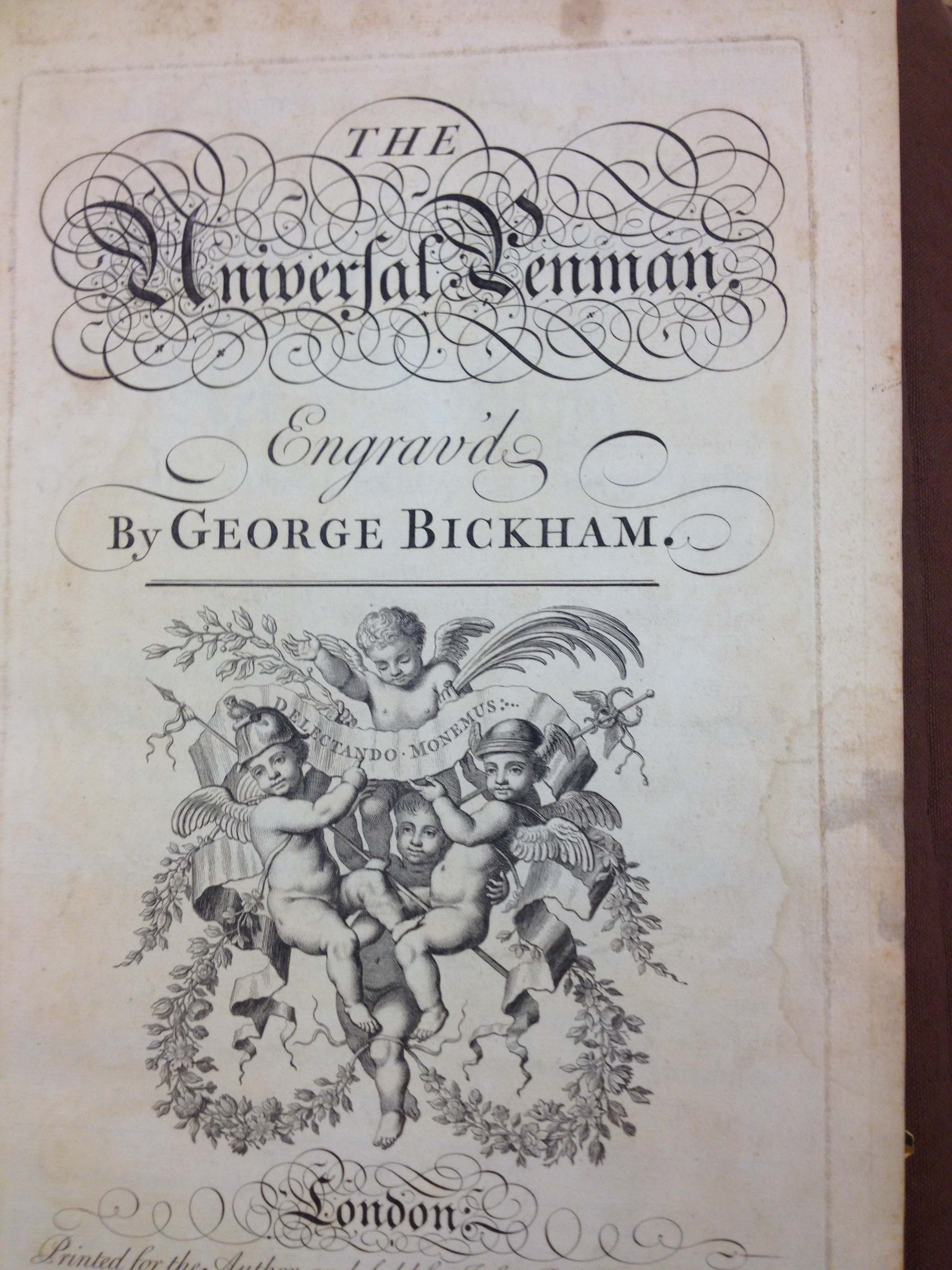 The Universal Penman by George Bickham at the University of Iowa Special Collections