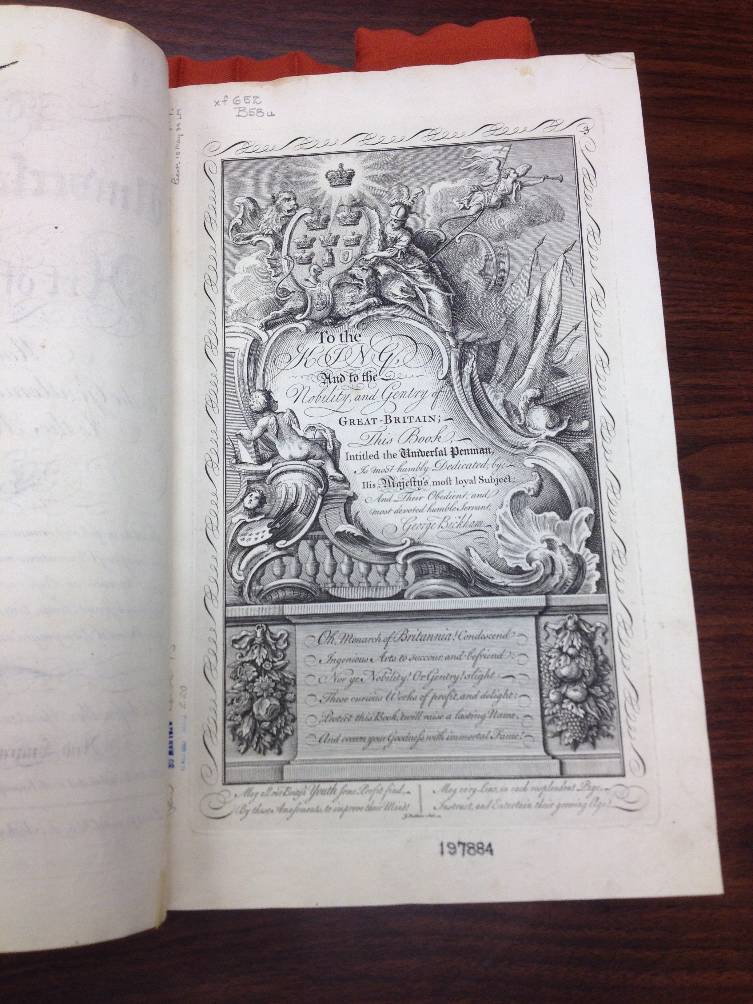 The Universal Penman by George Bickham at the University of Iowa's Special Collections Reading Room