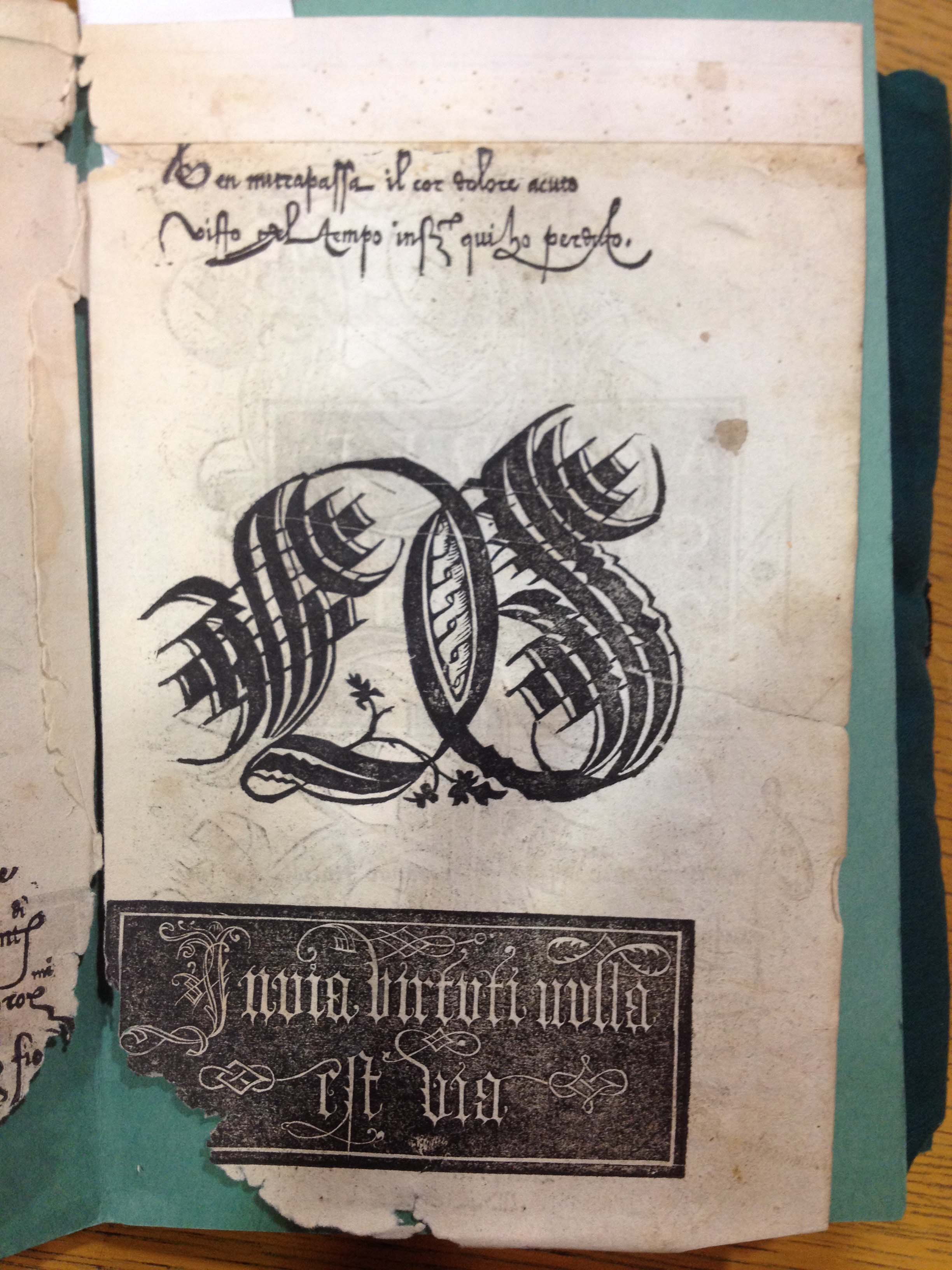 A Verini book that survives in spite of damage @ The Newberry Library