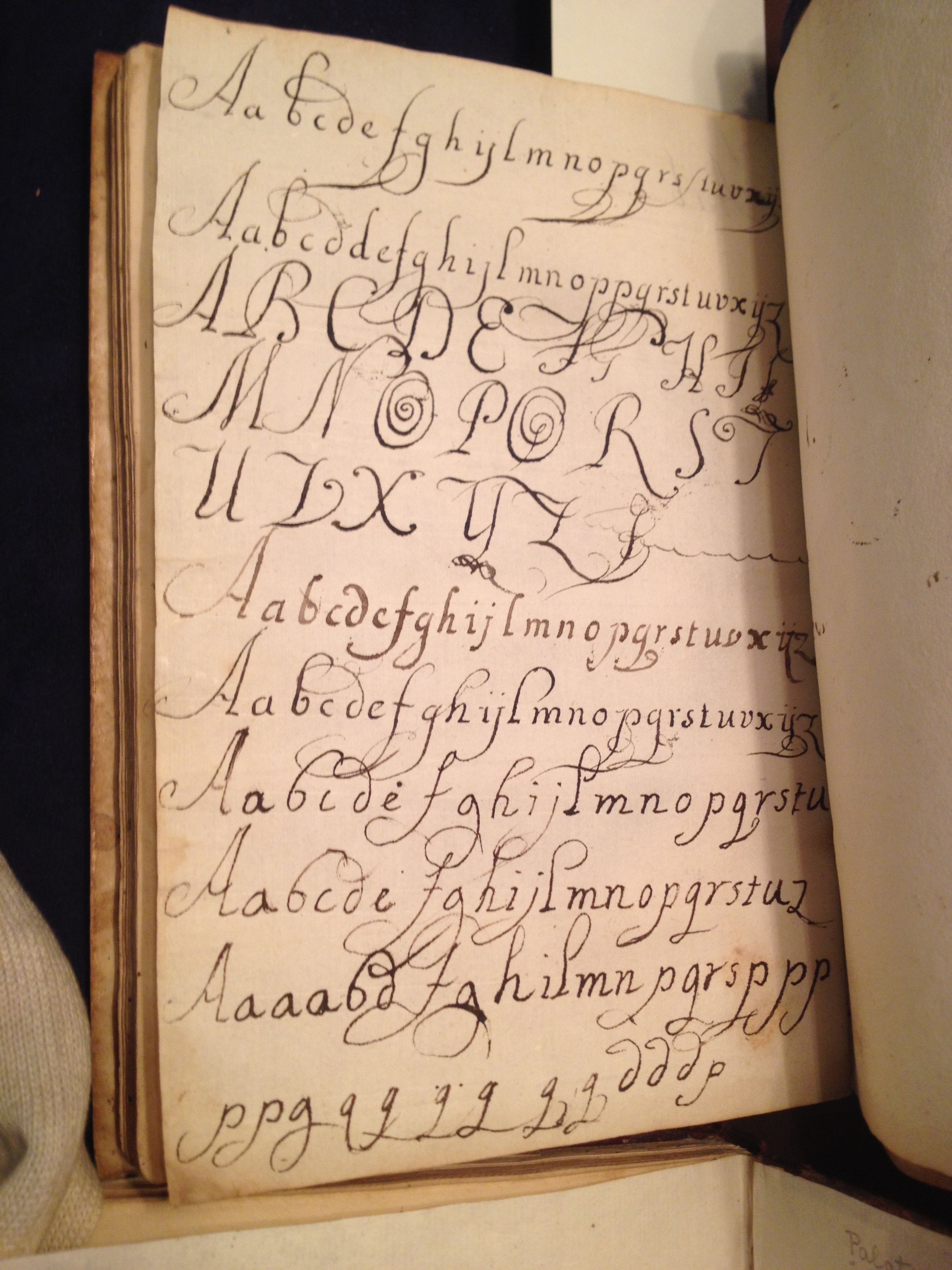 Practice lettering Palatino Libro nuovo d’imparare a scrivere Z43.A3 P3 1545 Fabyan